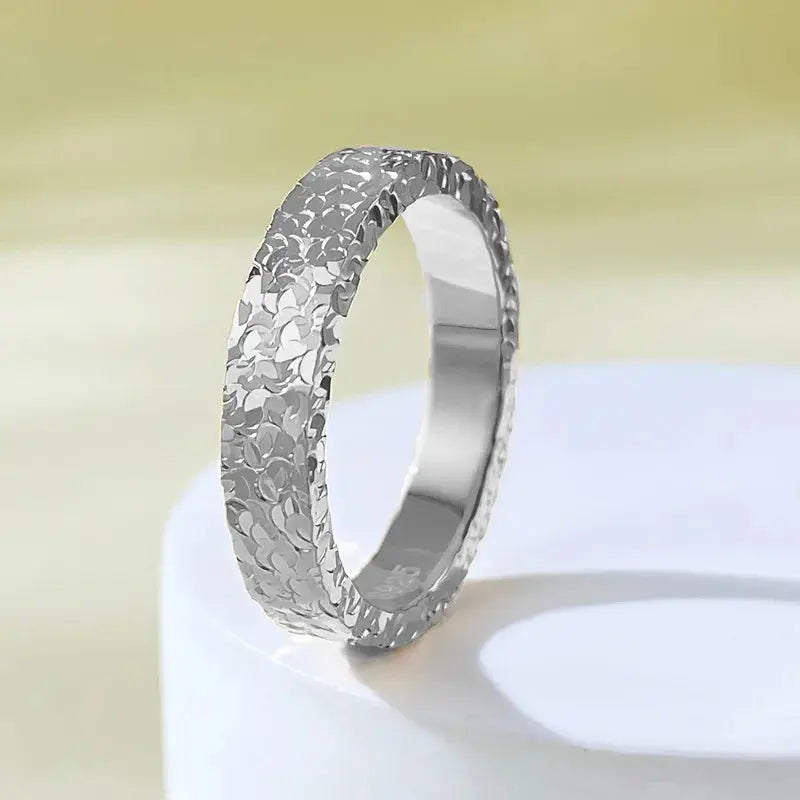 Gold Broken Ice Ring – Stainless Steel