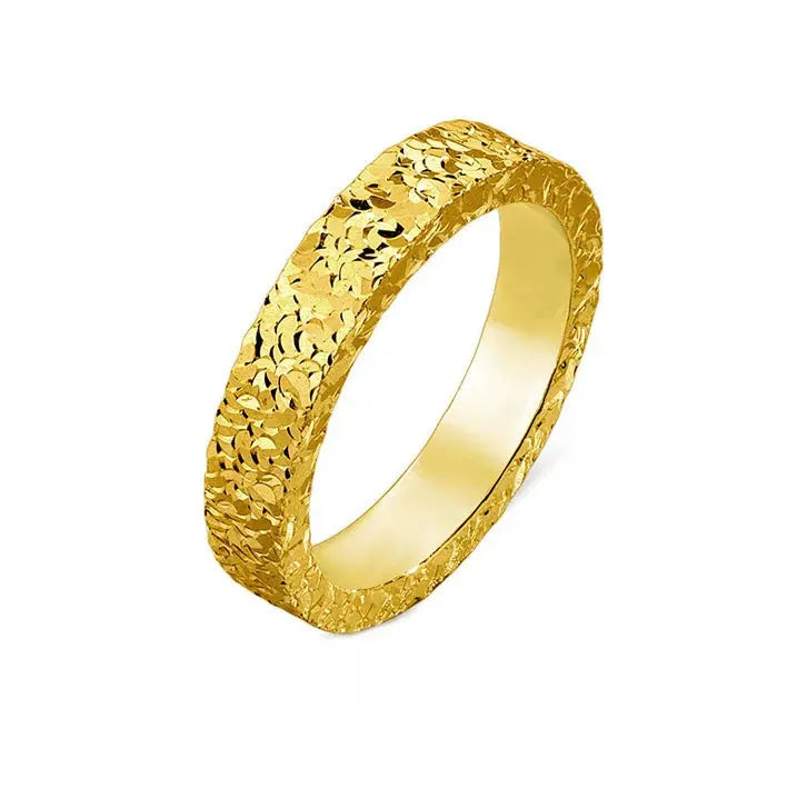 Gold Broken Ice Ring – Stainless Steel